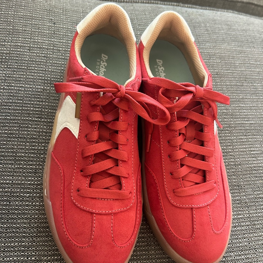 Dr. Scholl's Time Off Platform Red Sneakers